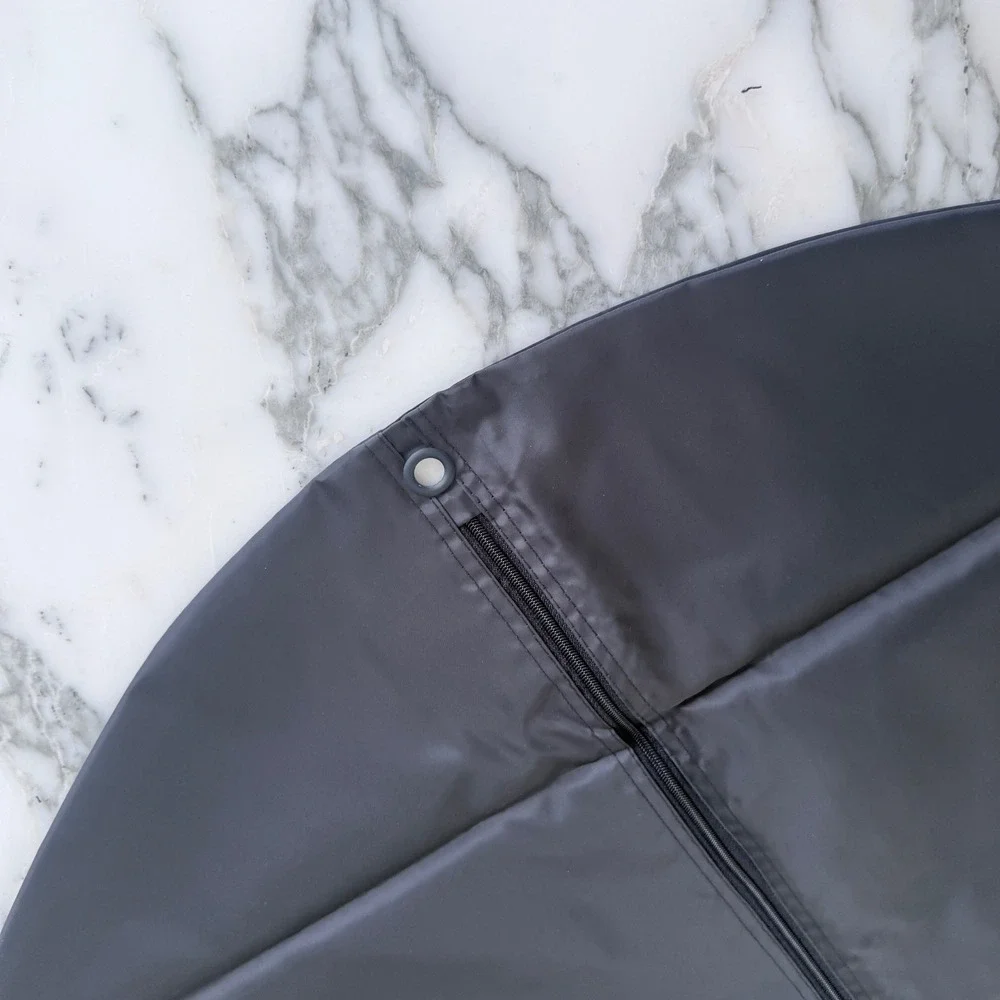 Prada Milano Black Nylon Garment Bag Travel Suit Cover Zipped Logo NEW